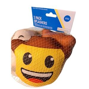 3 Pack Splashers Water Toys Smiley Face Ghost and Brown Character for Kids